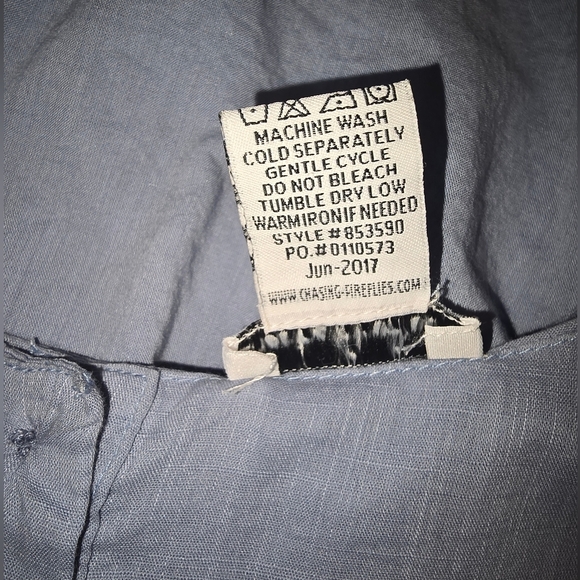 Blue  firefly hunting dress sleeveless blue  lace trim tai - Picture 10 of 10